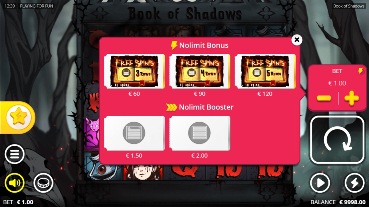 Book of Shadows - Buy-in options