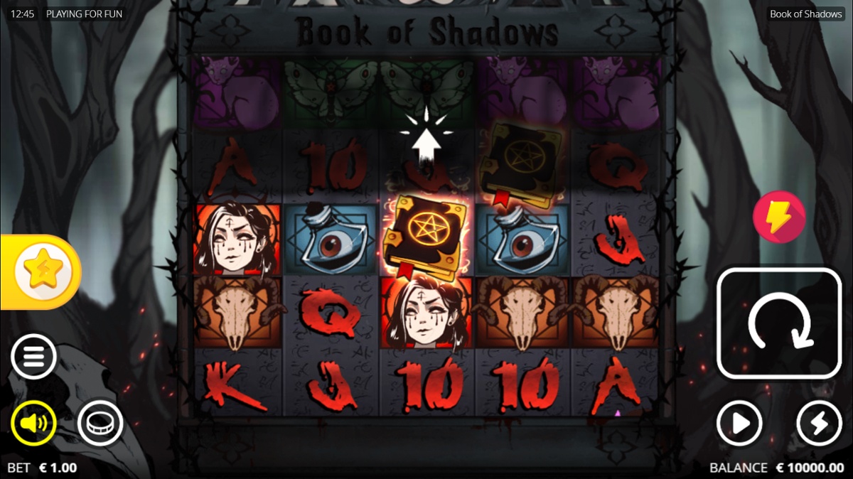 Book of Shadows slot with adjustable rows