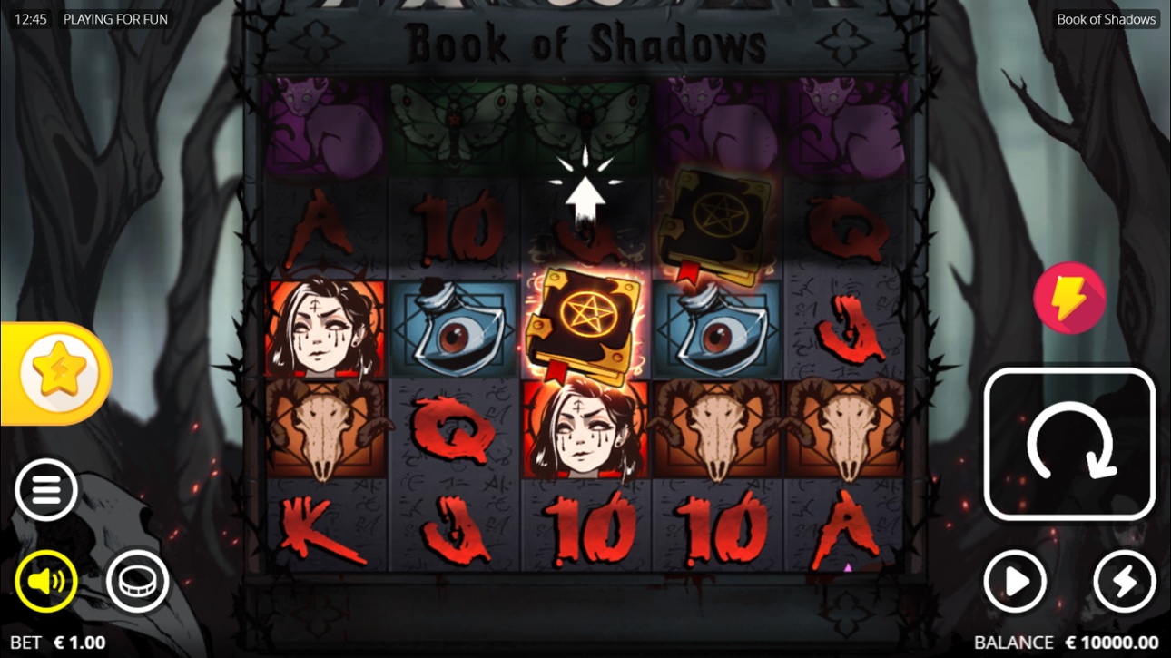 Book of Shadows slot with adjustable rows