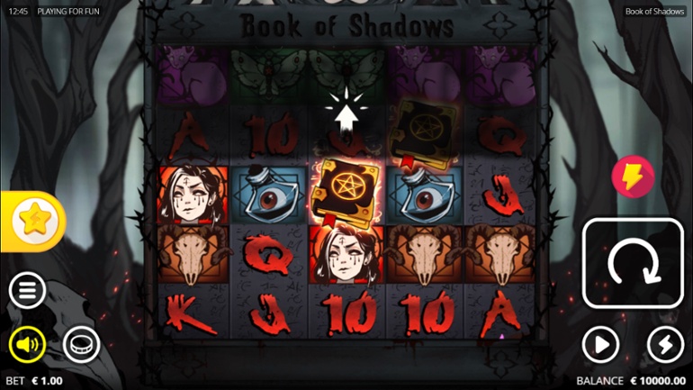 Book of Shadows slot with adjustable rows