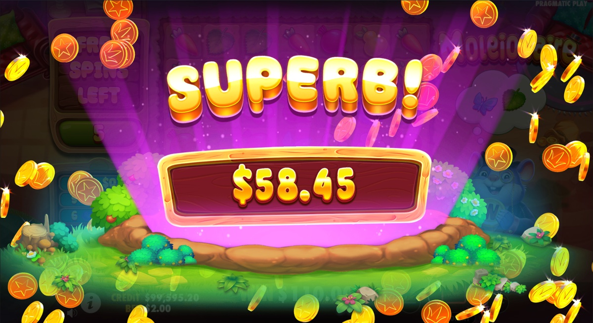 Moleionaire slot Superb Win