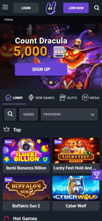 ilucki_casino_homepage_mobile