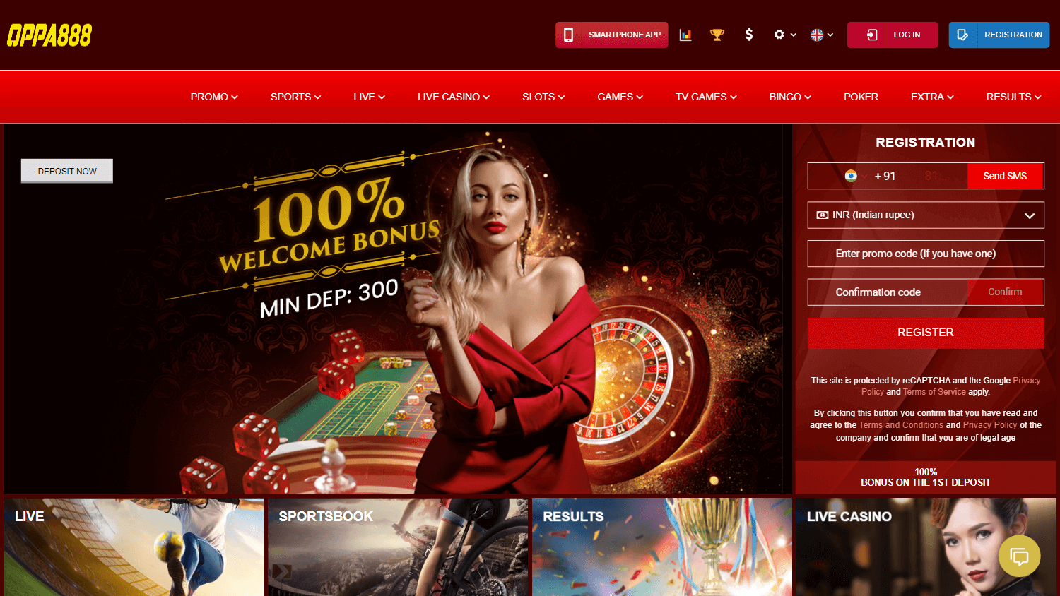 oppa888_casino_homepage_desktop