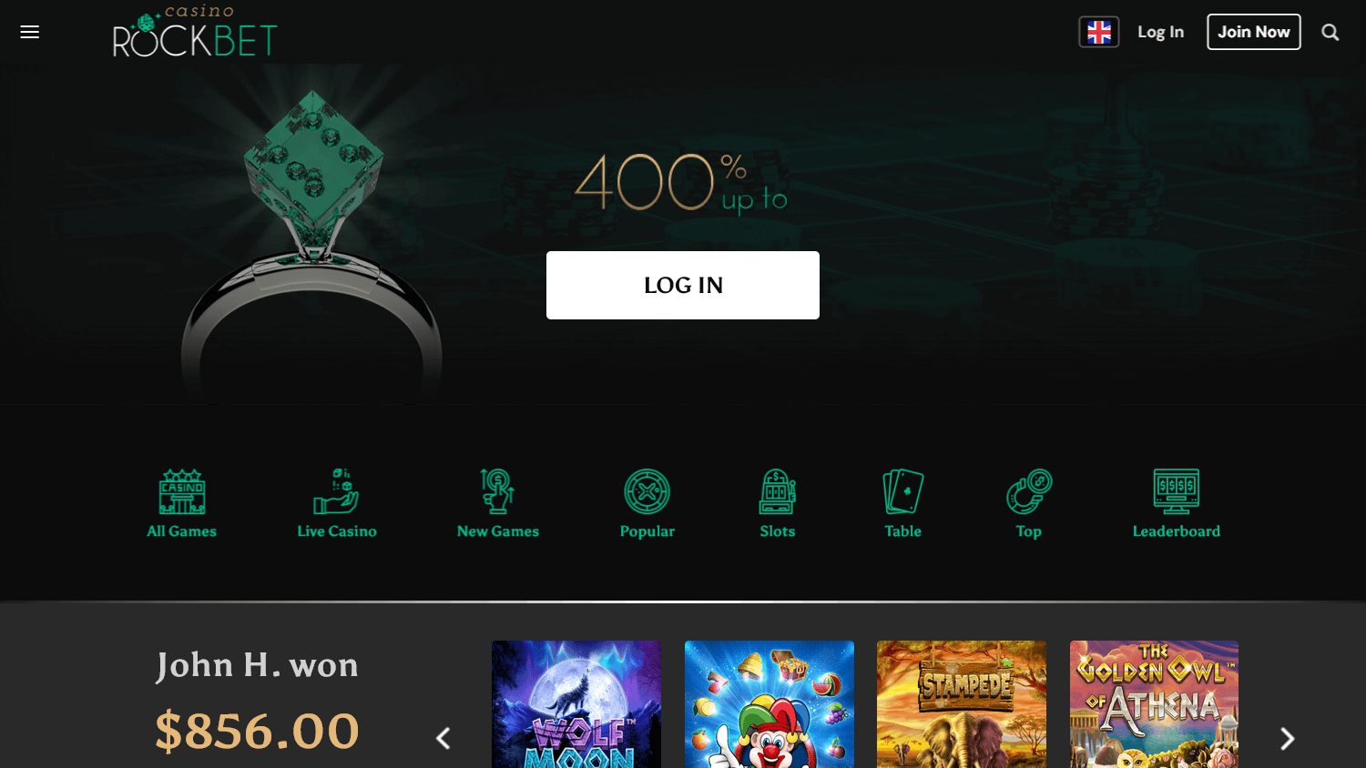 rockbet_casino_homepage_desktop