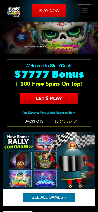 sloto'cash_casino_homepage_mobile