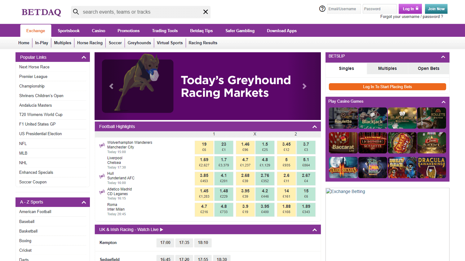 betdaq_casino_homepage_desktop