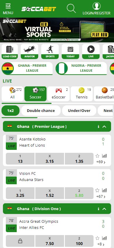 soccabet_casino_homepage_mobile