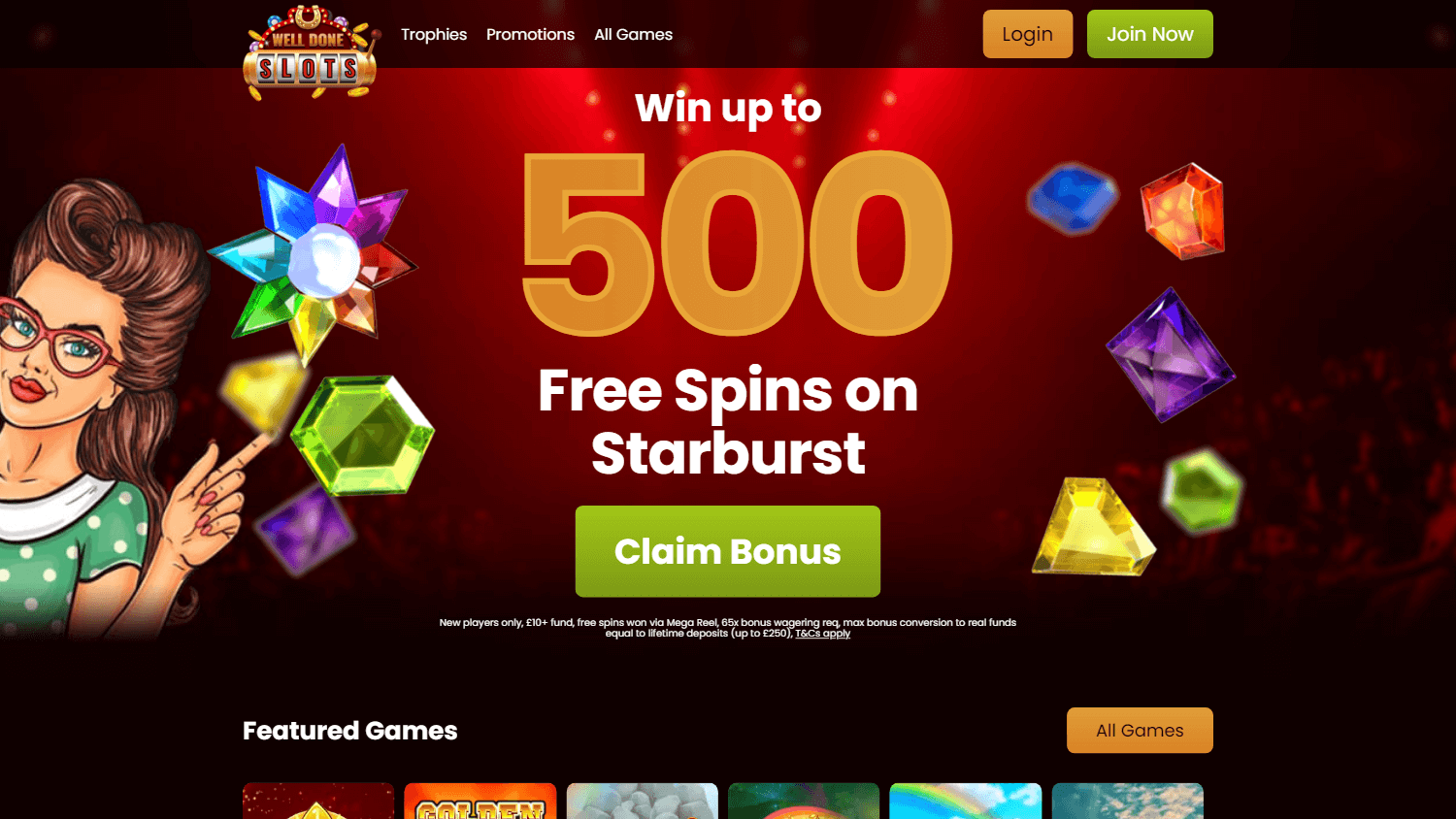 well_done_slots_casino_homepage_desktop