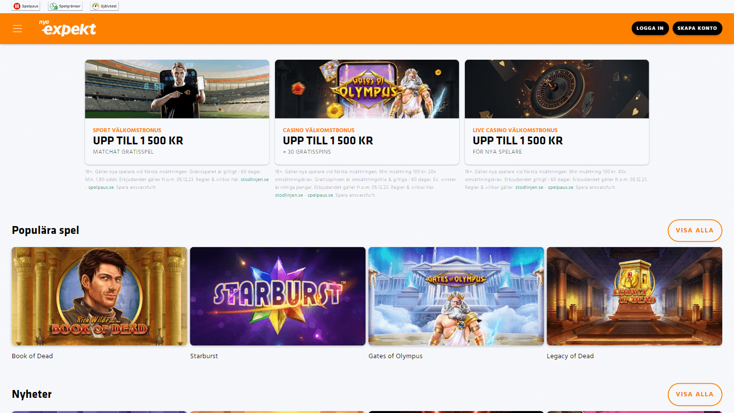 expekt_casino_se_homepage_desktop