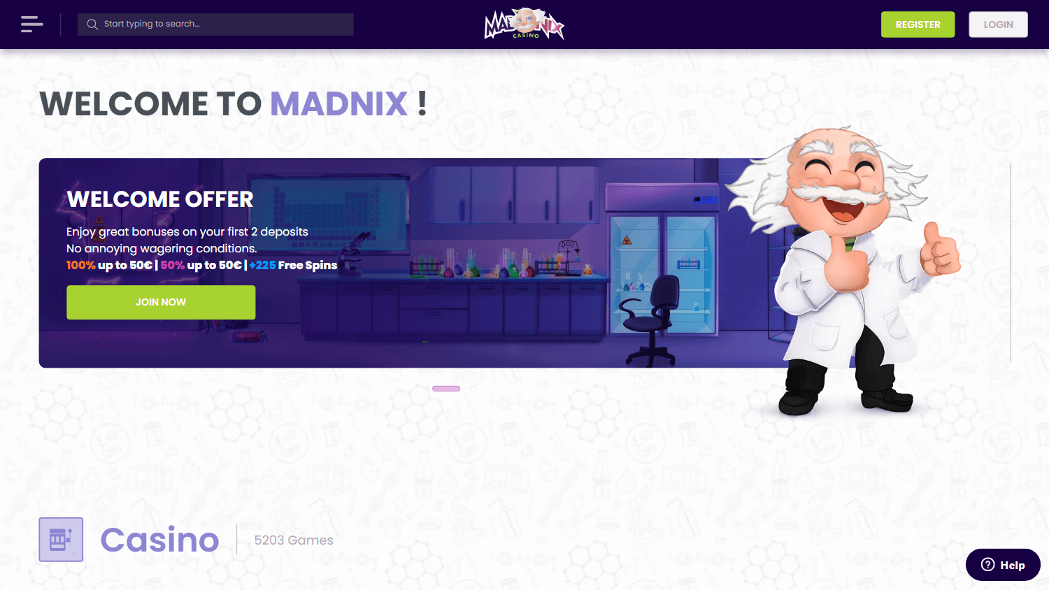 madnix_casino_homepage_desktop