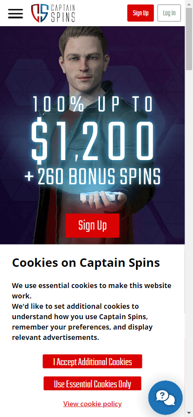 captain_spins_casino_homepage_mobile