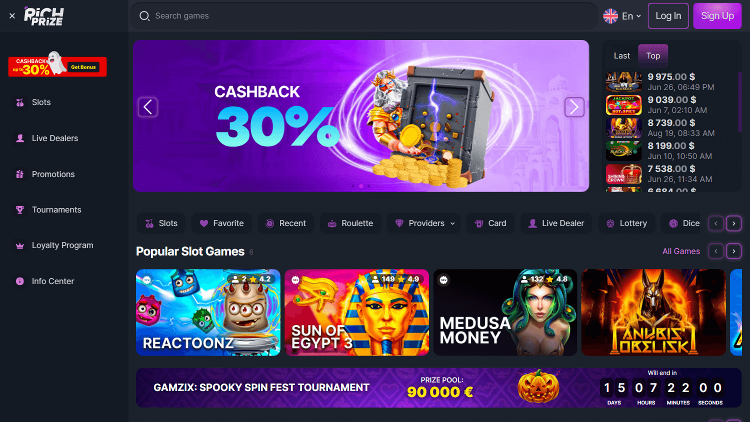 richprize_casino_homepage_desktop