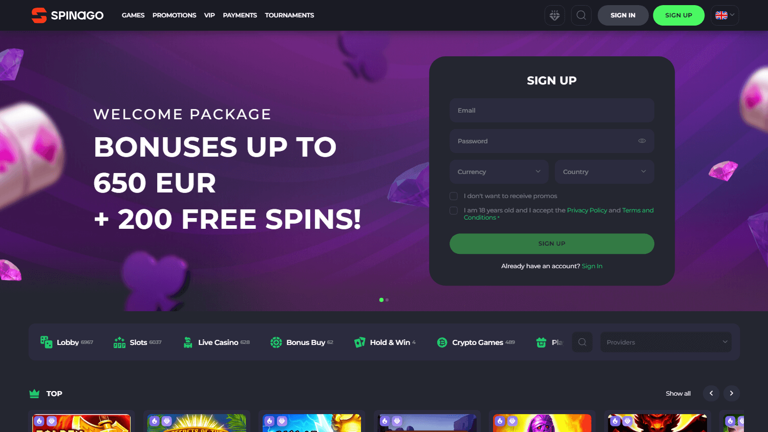 spinago_casino_homepage_desktop