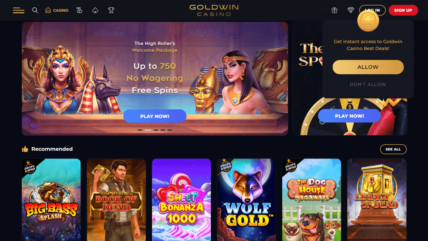 goldwin_casino_homepage_desktop