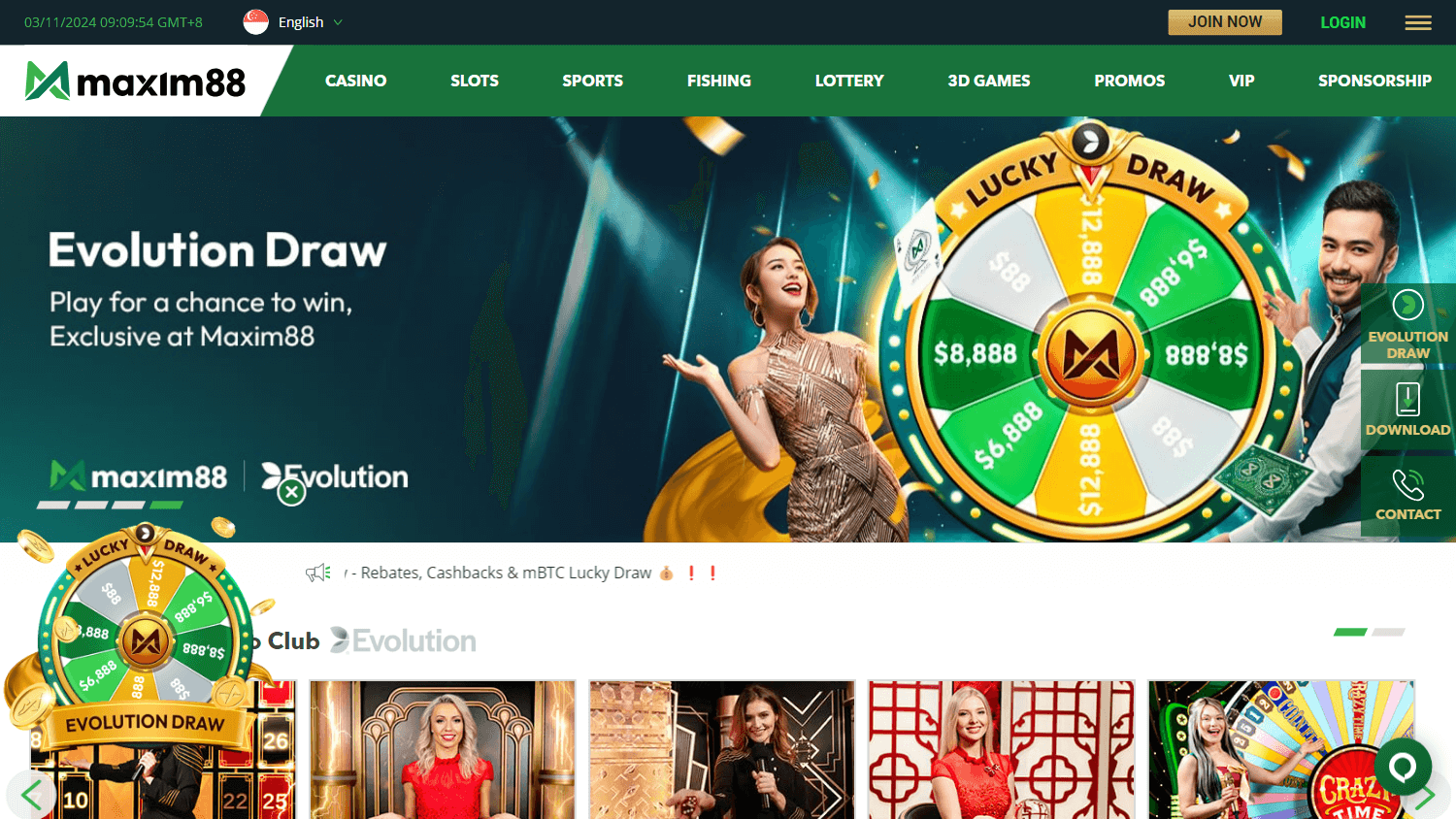 maxim88_casino_sg_homepage_desktop