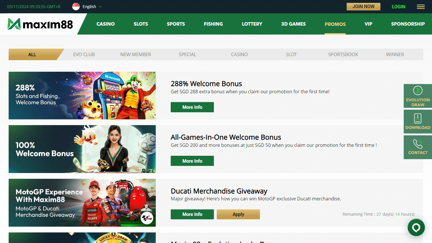 maxim88_casino_sg_promotions_desktop