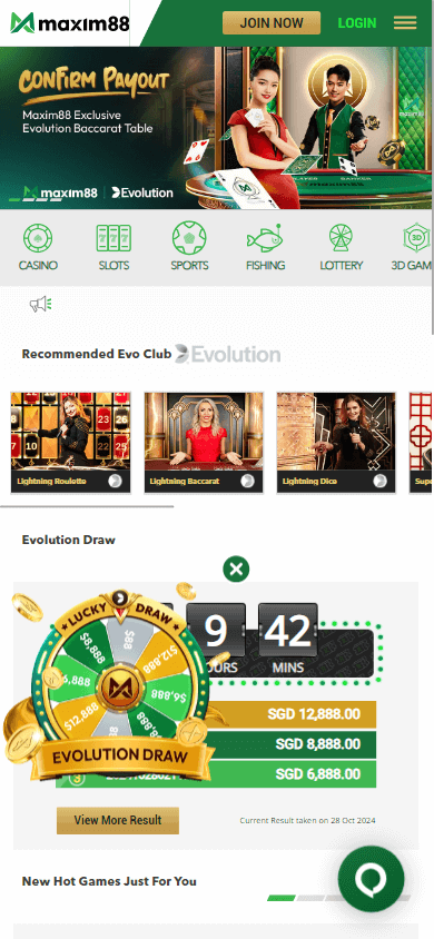 maxim88_casino_sg_homepage_mobile