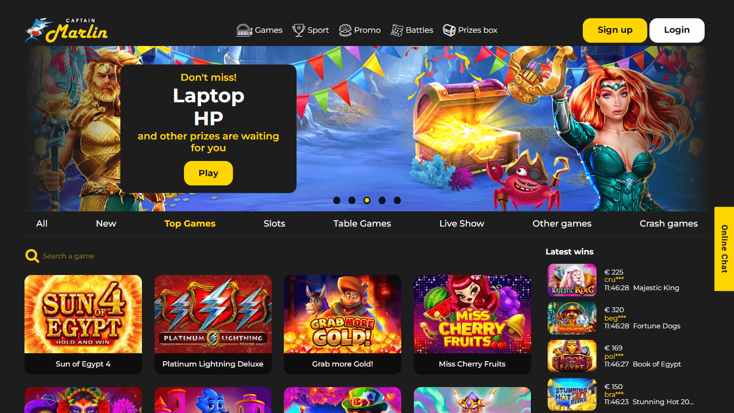 captain_marlin_casino_homepage_desktop