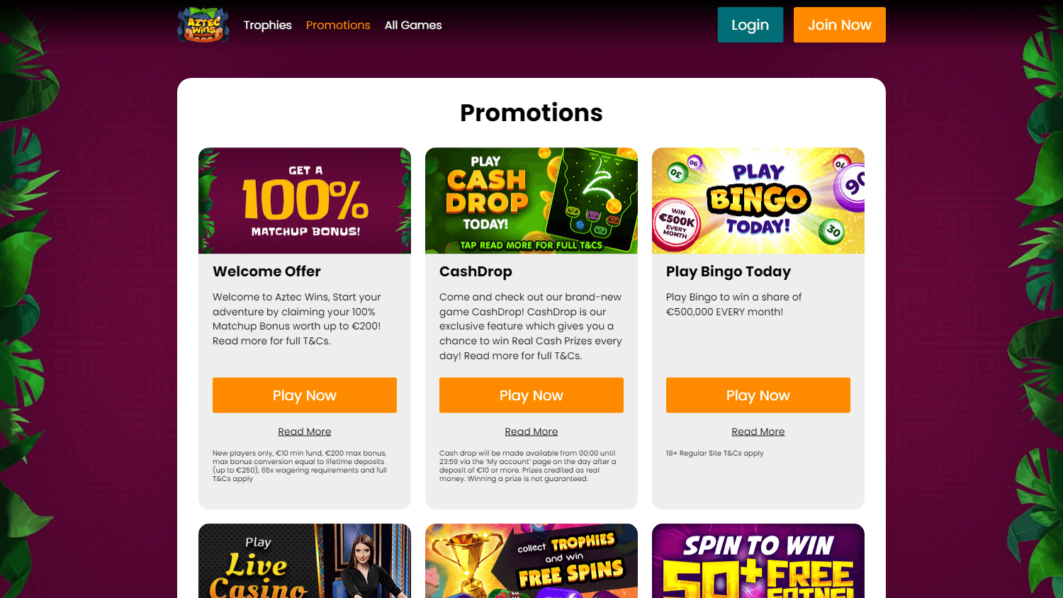 aztec_wins_casino_ie_promotions_desktop