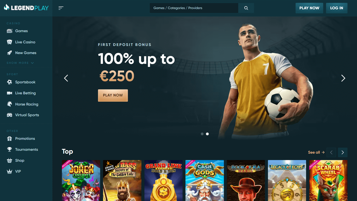 legendplay_casino_homepage_desktop