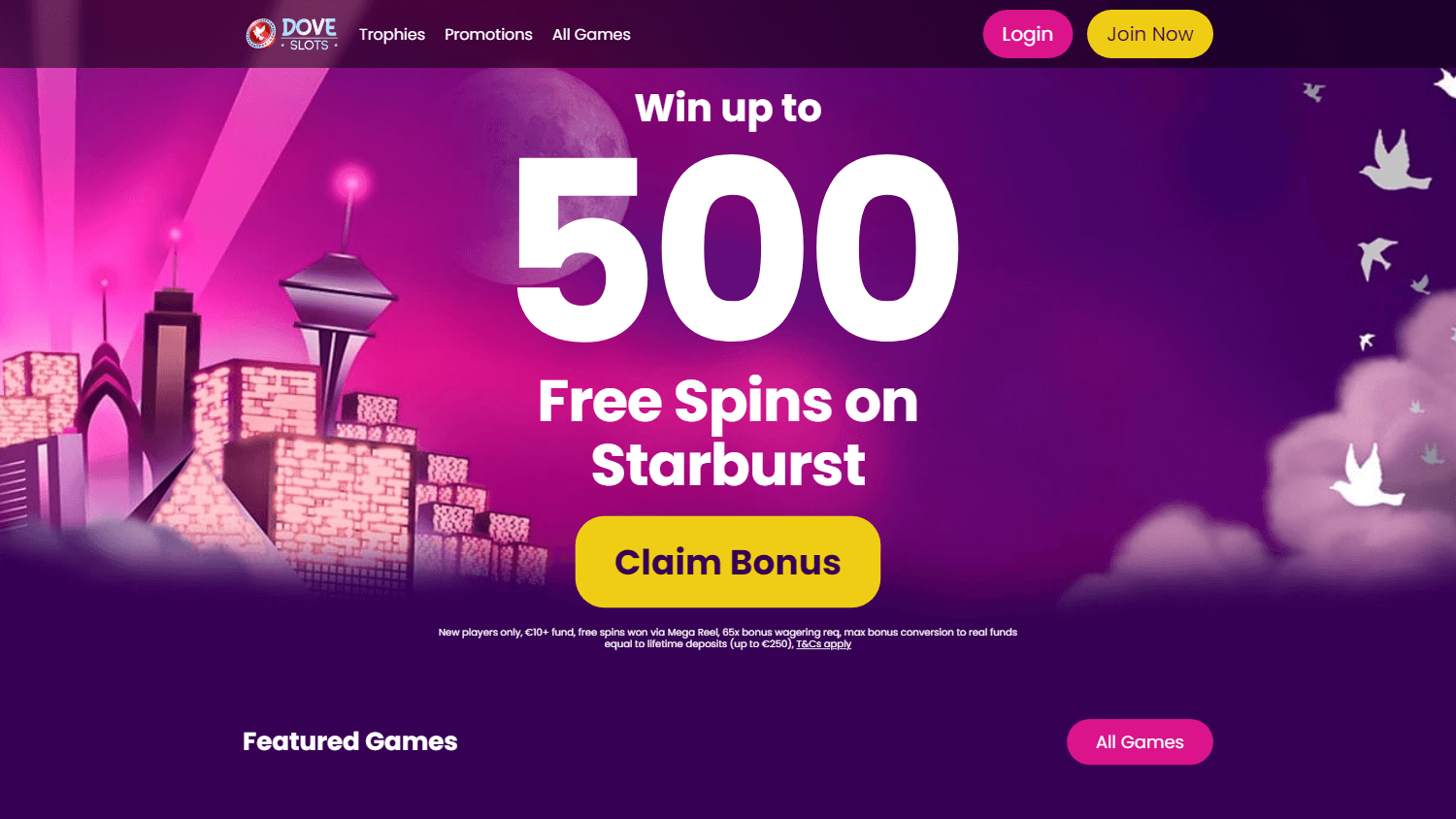 dove_slots_casino_ie_homepage_desktop