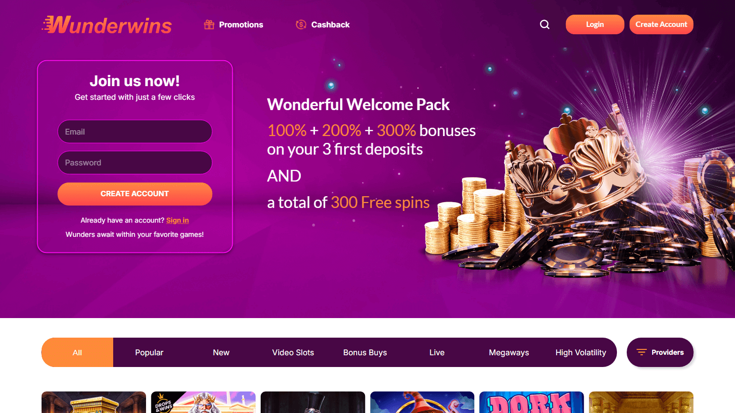 wunderwins_casino_homepage_desktop