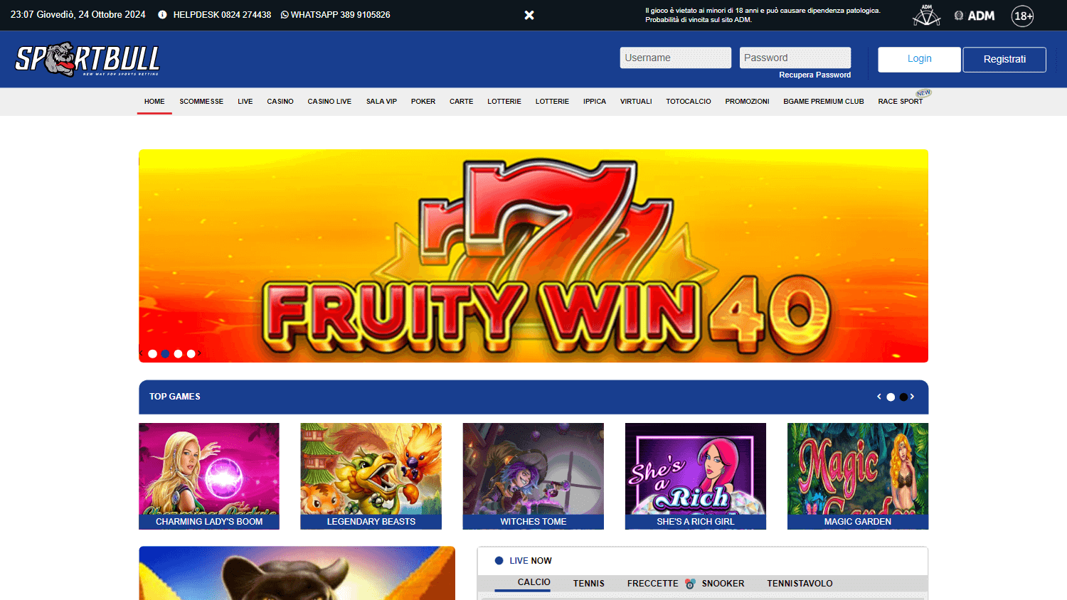 sportbull_casino_homepage_desktop