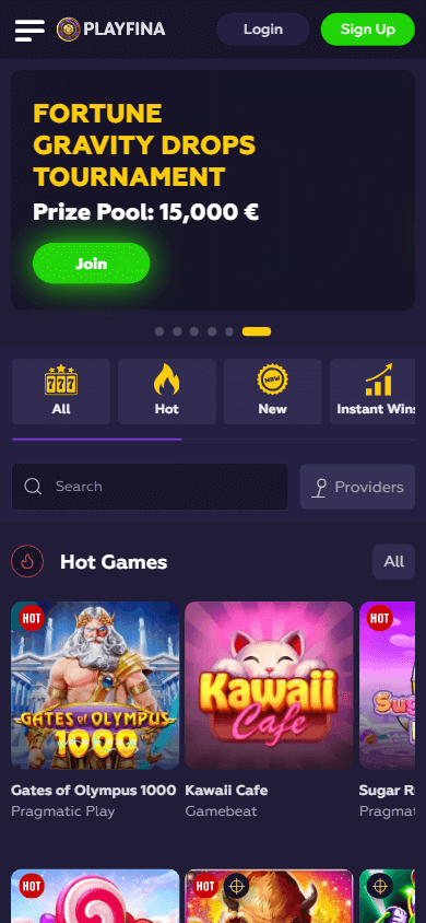 playfina_casino_homepage_mobile