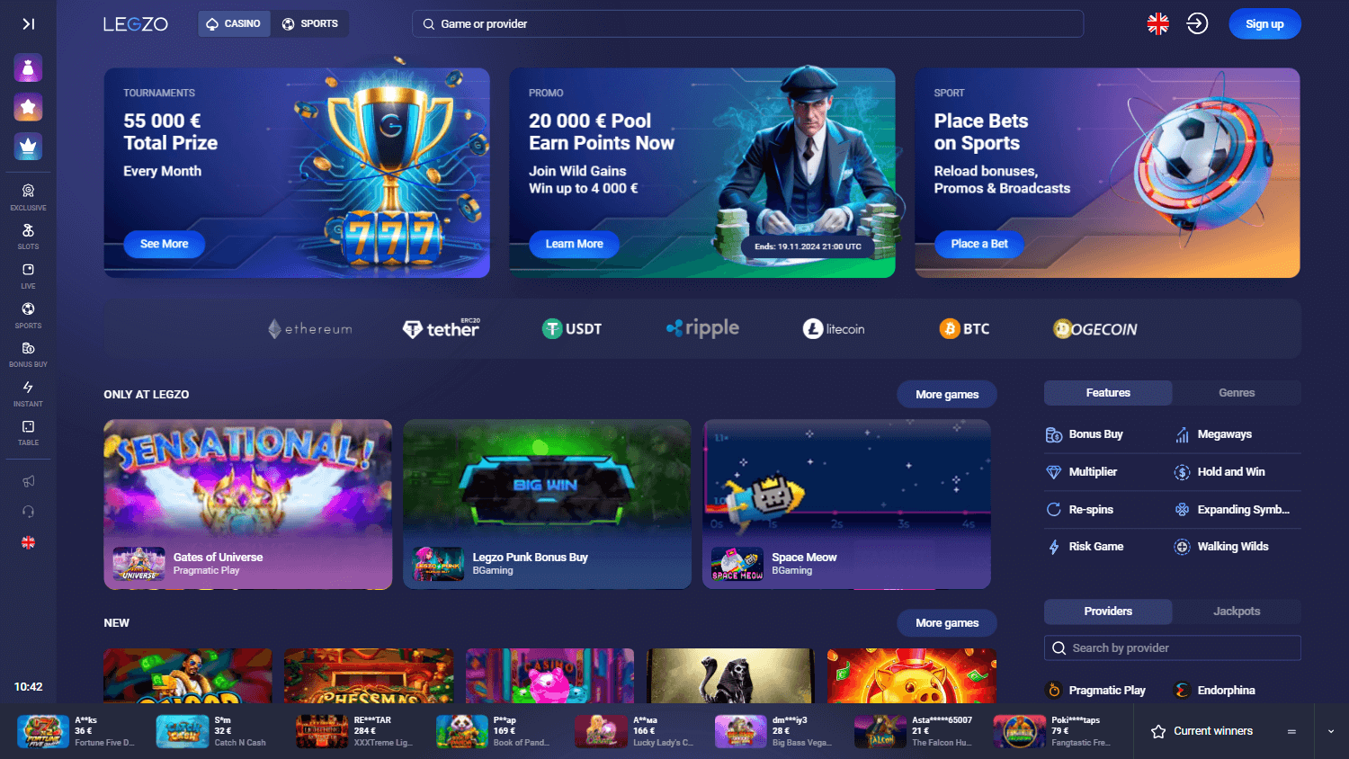 legzo_casino_homepage_desktop