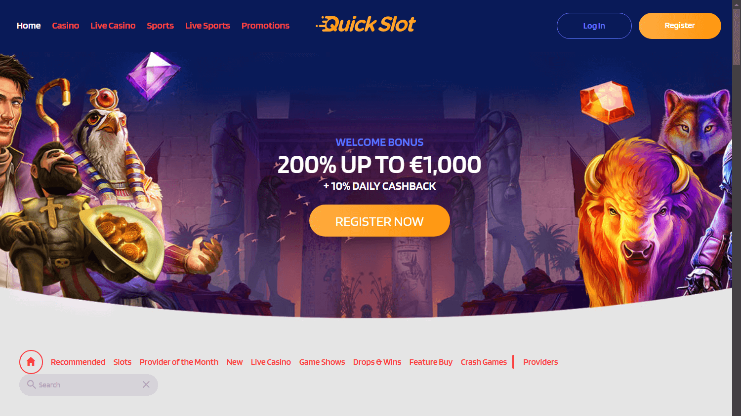 quickslot_casino_homepage_desktop