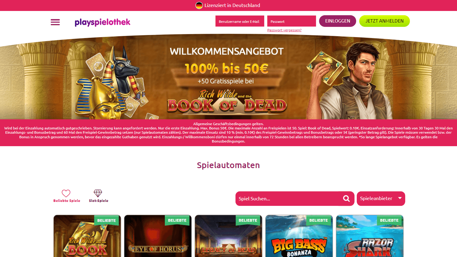 playspielothek_casino_homepage_desktop