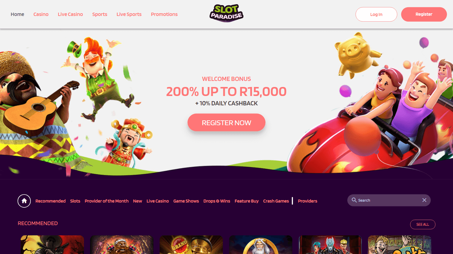 slotparadise_casino_homepage_desktop