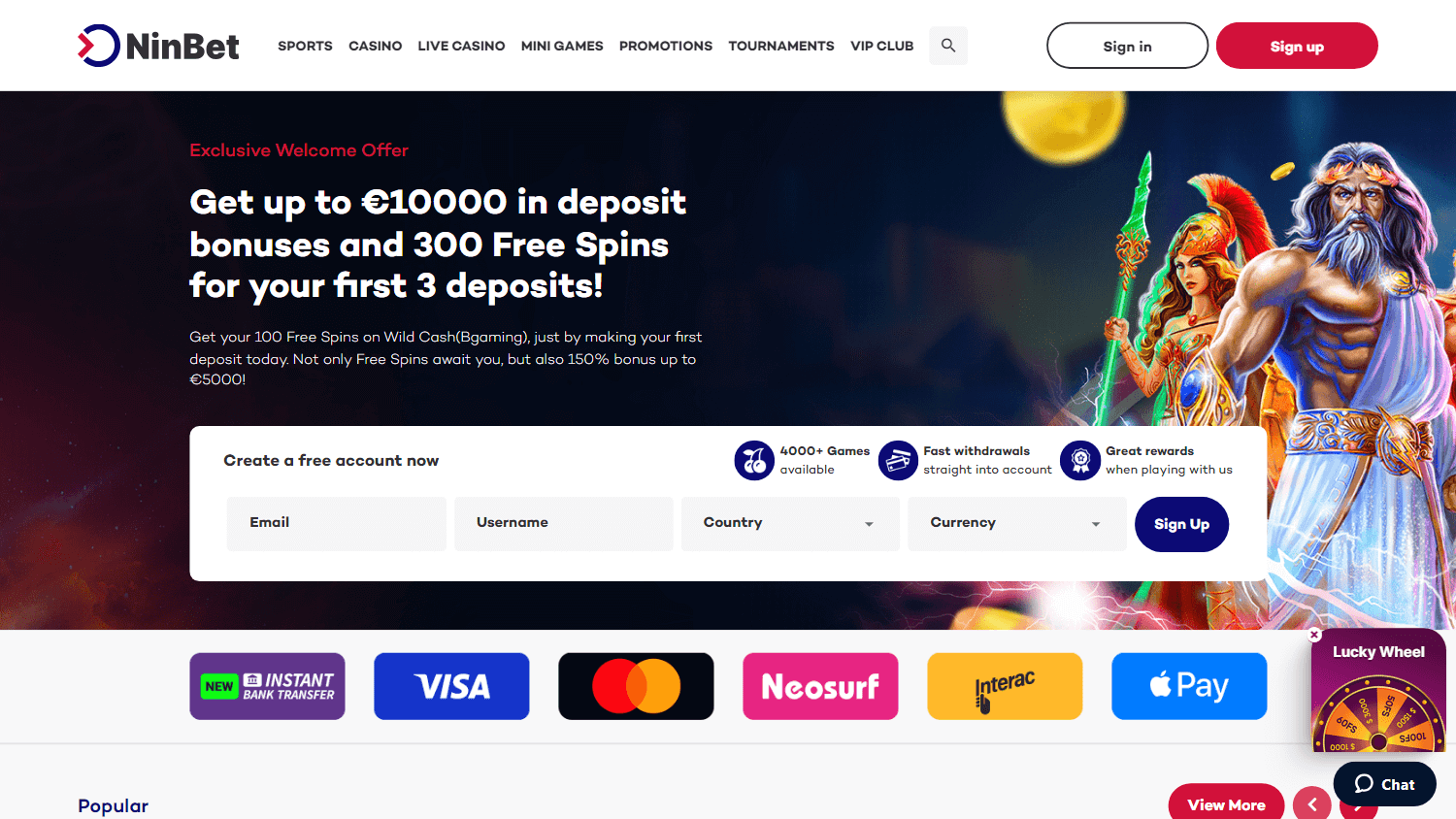 ninbet_casino_homepage_desktop