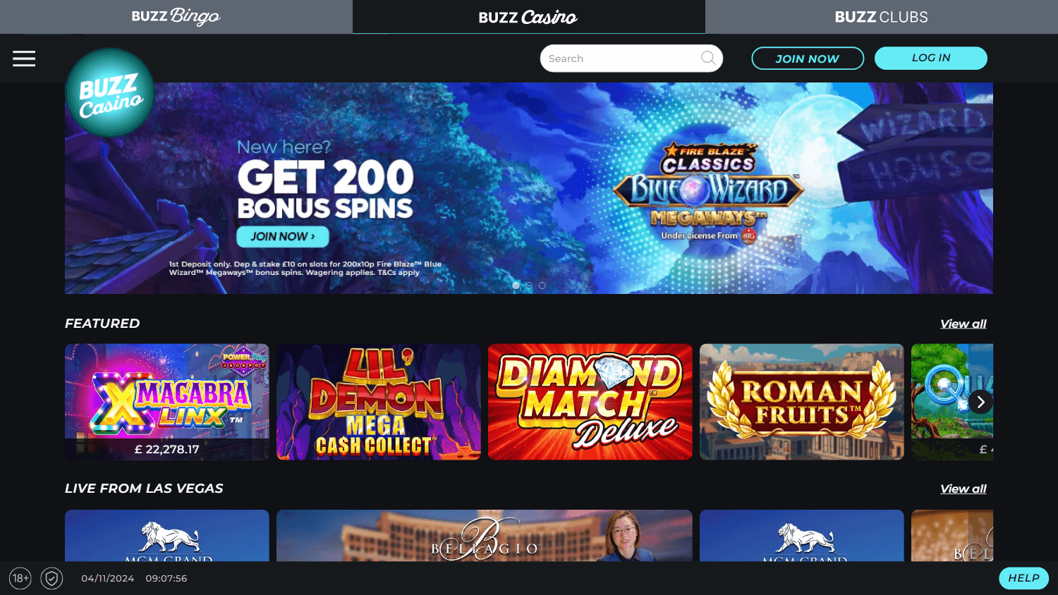 buzz_casino_homepage_desktop