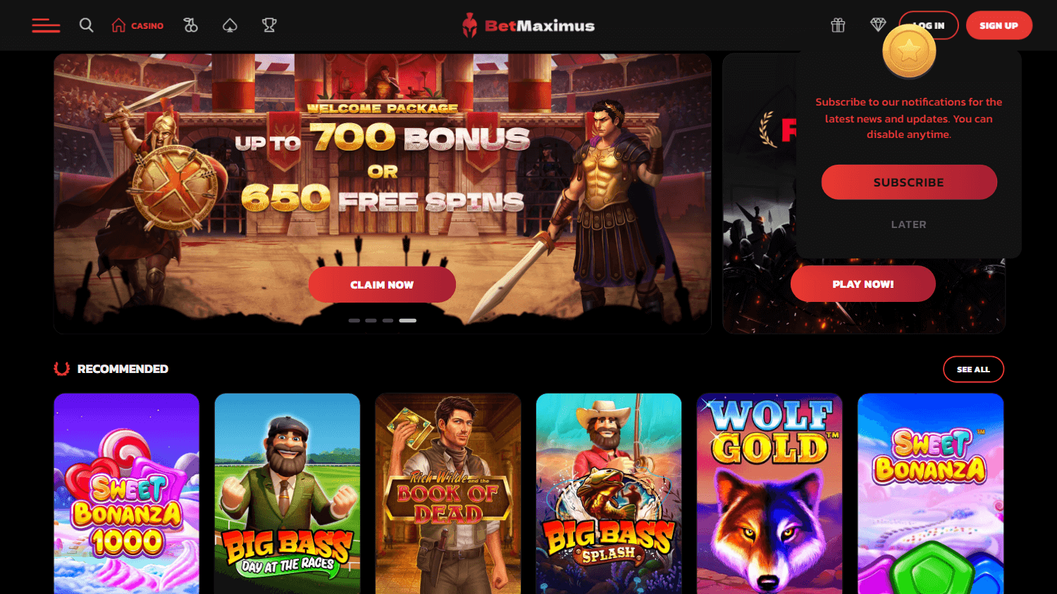 betmaximus_casino_homepage_desktop