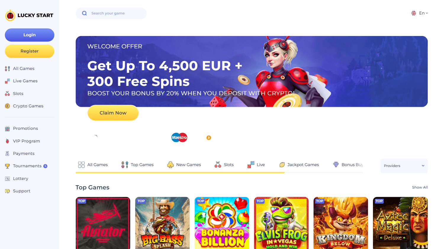 luckystart_casino_homepage_desktop