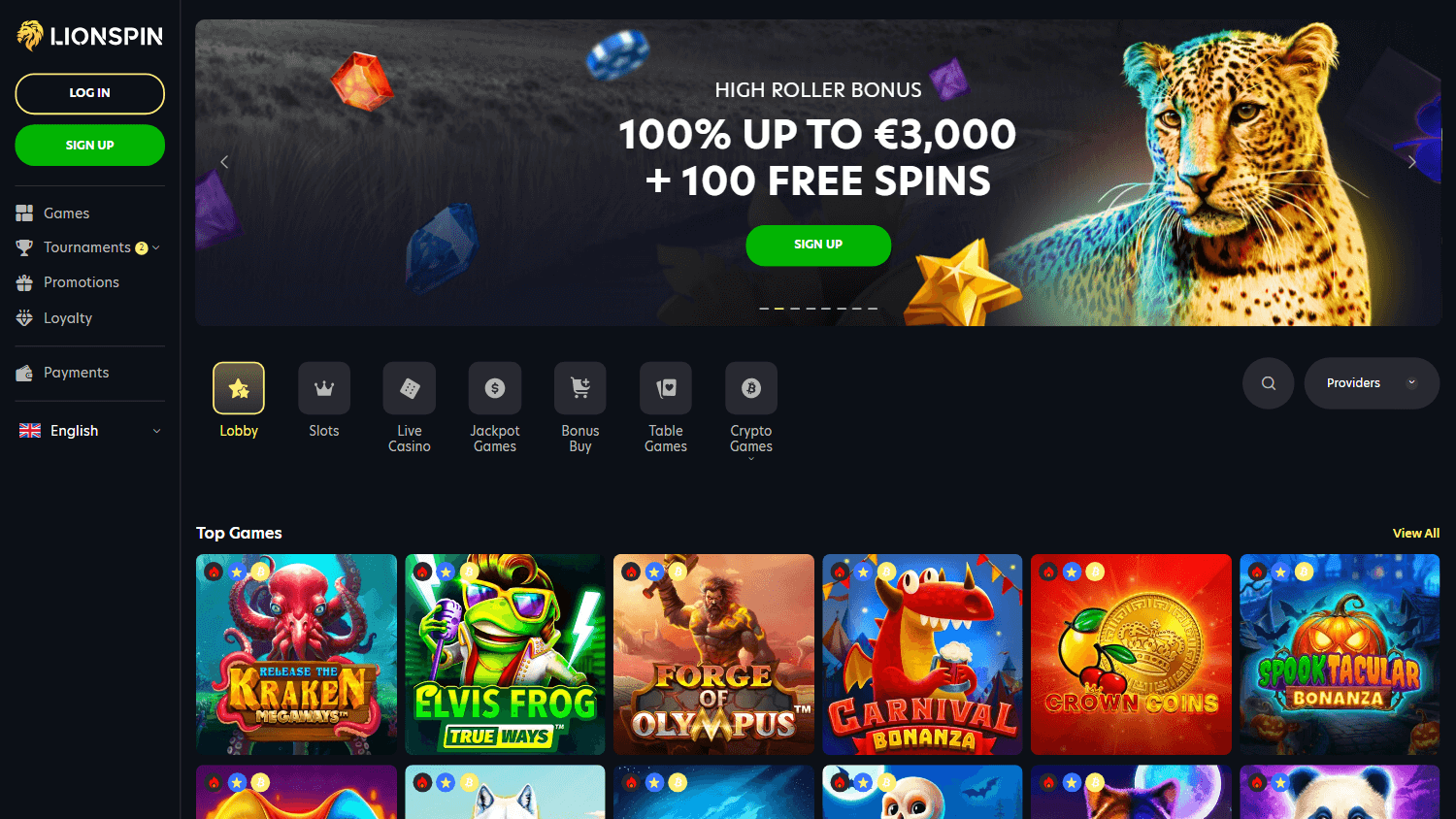 lionspin_casino_homepage_desktop