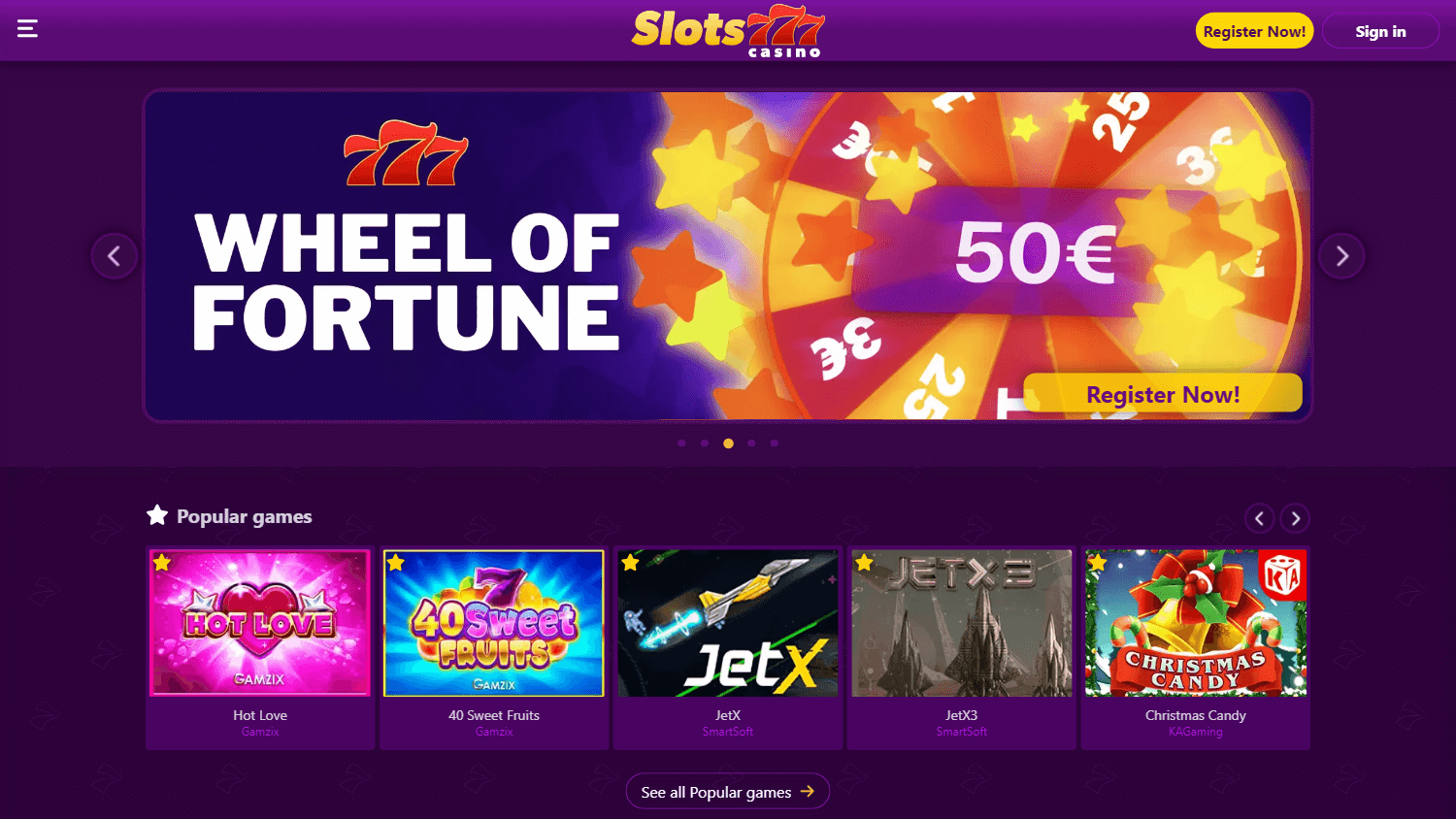 slots777_casino_homepage_desktop