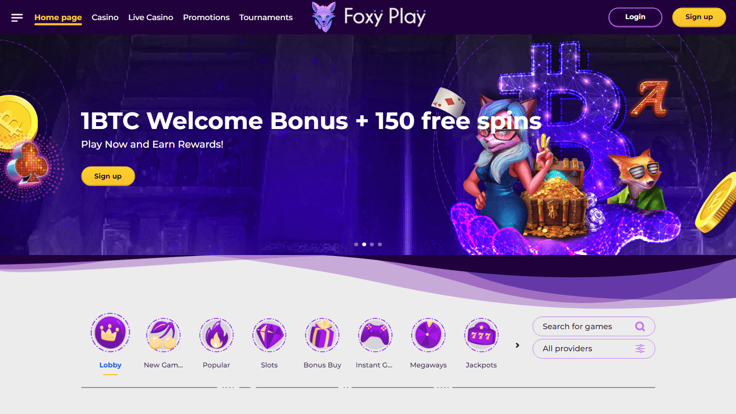 foxyplay_casino_homepage_desktop