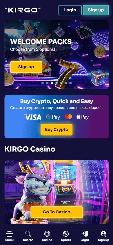 kirgo_casino_homepage_mobile