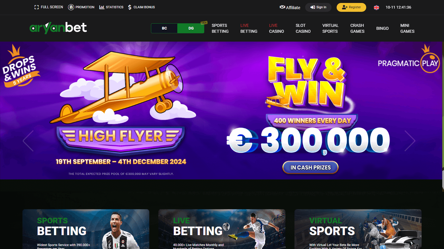 aryanbet_casino_homepage_desktop