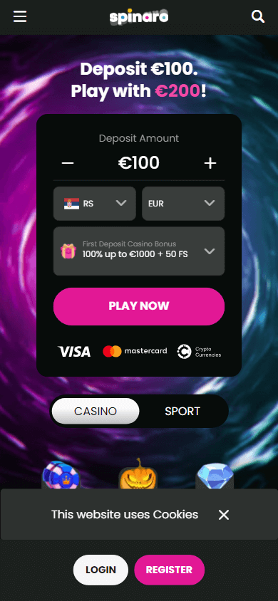 spinaro_casino_homepage_mobile