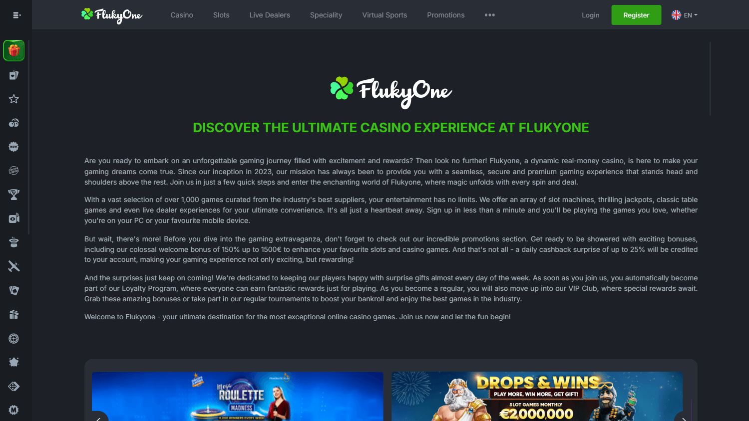 flukyone_casino_homepage_desktop