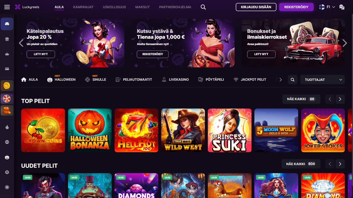 luckyreels_casino_homepage_desktop