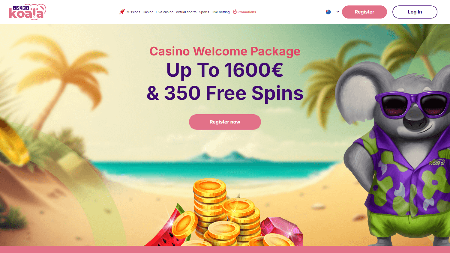 luckykoala_casino_homepage_desktop