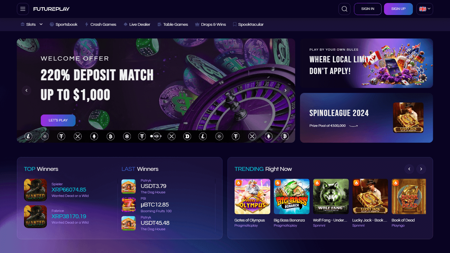 futureplay_casino_homepage_desktop