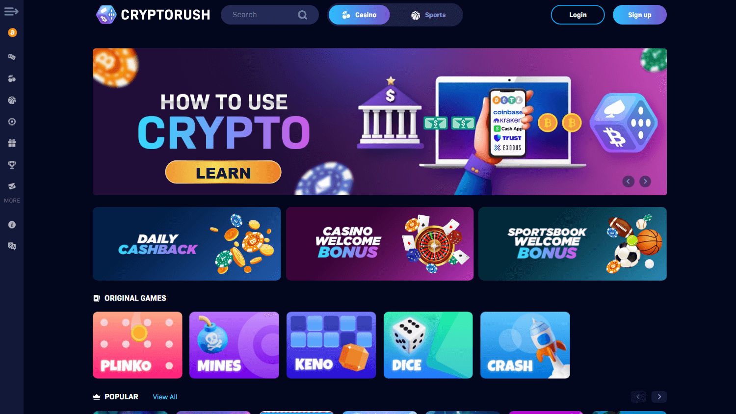 cryptorush_casino_homepage_desktop