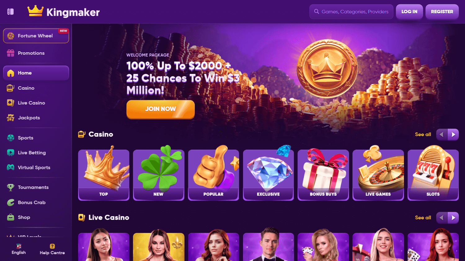 kingmaker_casino_homepage_desktop