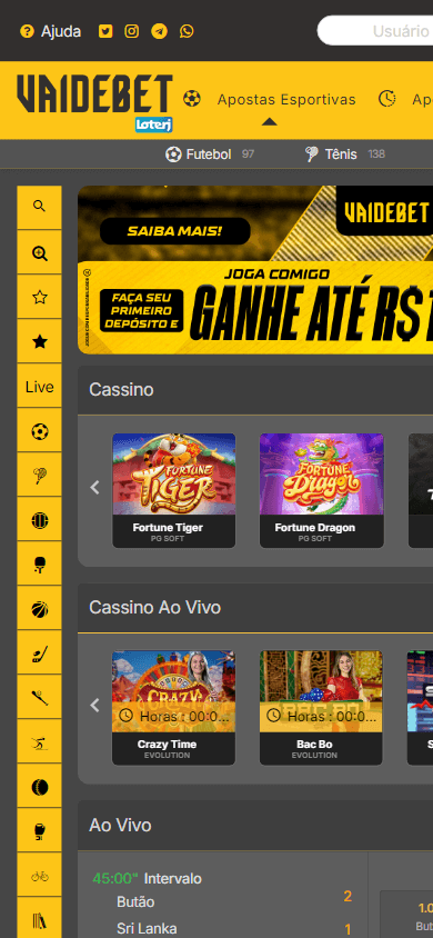 vaidebet_casino_homepage_mobile