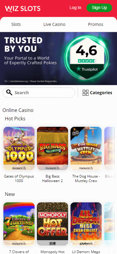 wiz_slots_casino_homepage_mobile